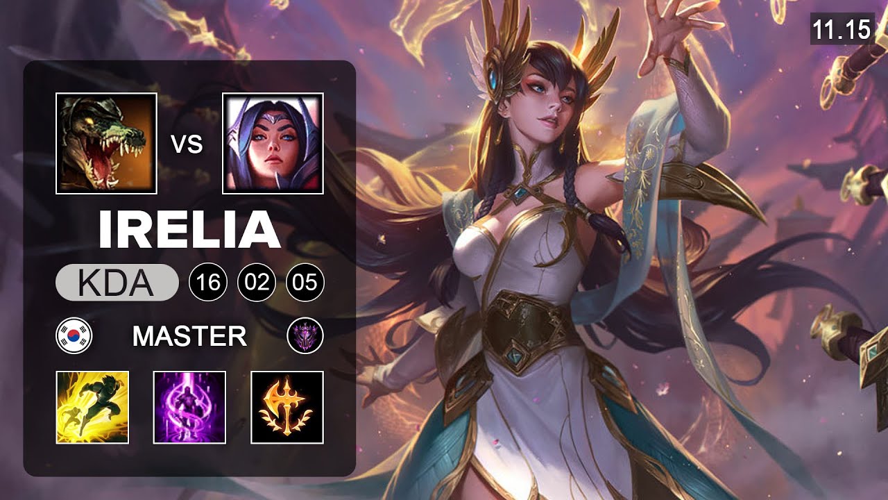 Irelia Top vs Renekton - KR Master Patch 11.15