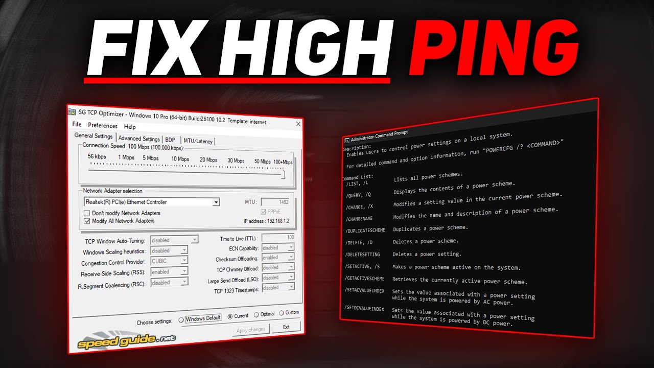 Fix High Ping & Lag &ndash; Advanced TCP + UDP Gaming Tweaks