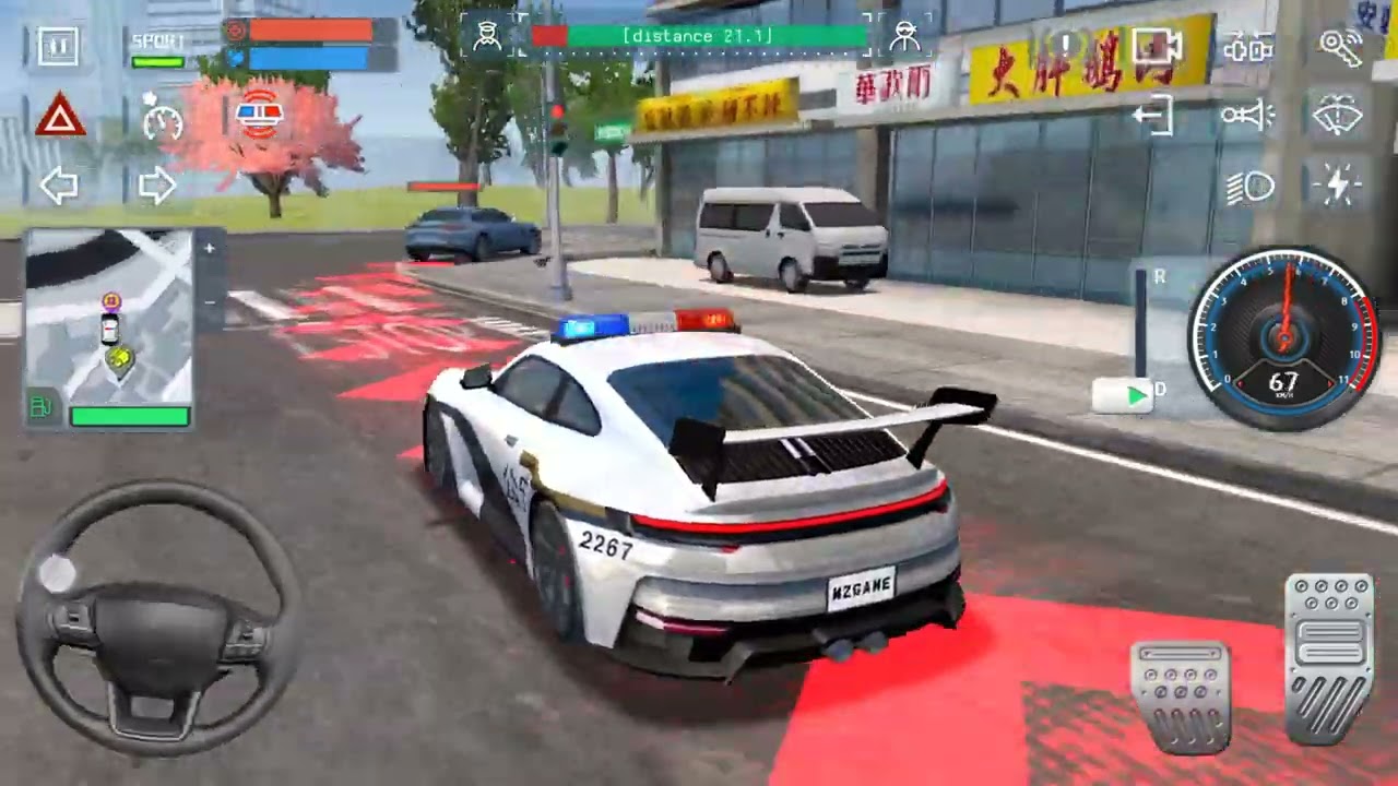 Porsche 911 GT3 Police Supercar Chase 🚓 | Police Simulator Car Patrol | Shanghai Streets Gameplay