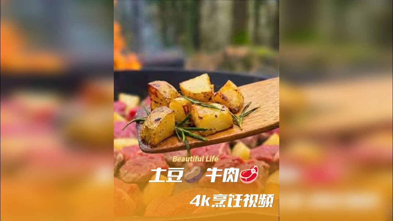【4k】今日份美食牛肉+土豆 完美