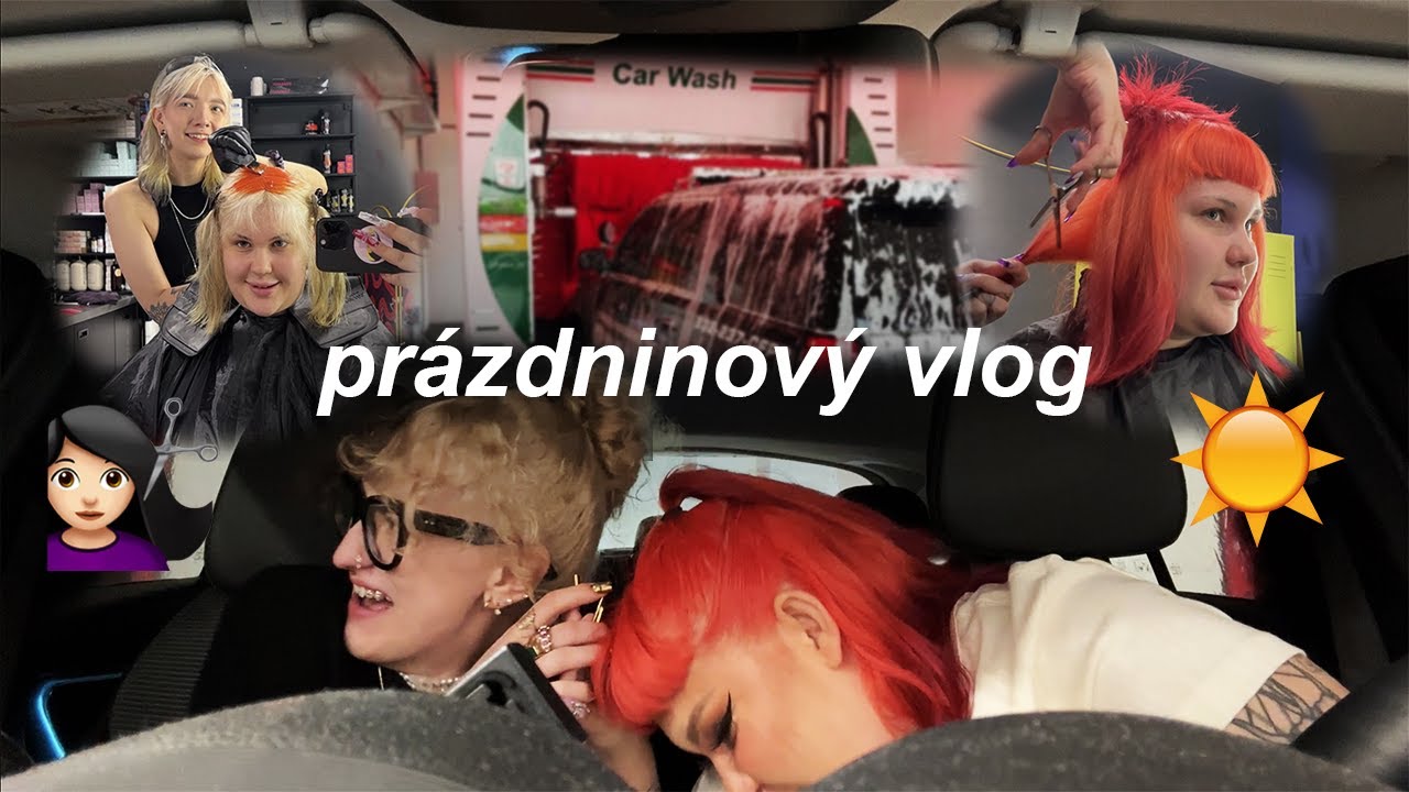 prázdninový vlog - nové vlásky, haul, točení podcastu, automyčka & více | sugardenny