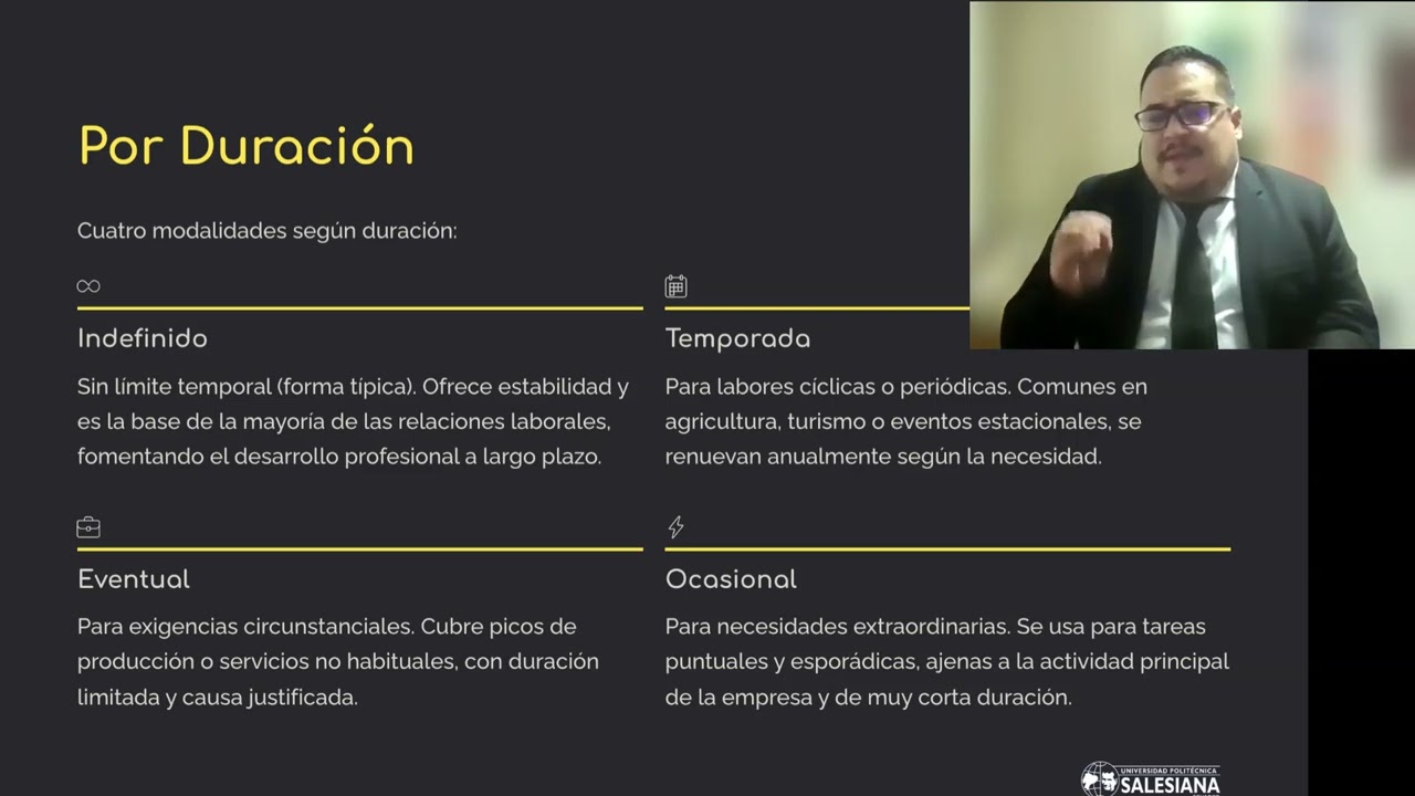 TIPOS DE CONTRATOS DE TRABAJO - EXAMEN ORAL DERECHO LABORAL - PAUL RODAS ESCANDON