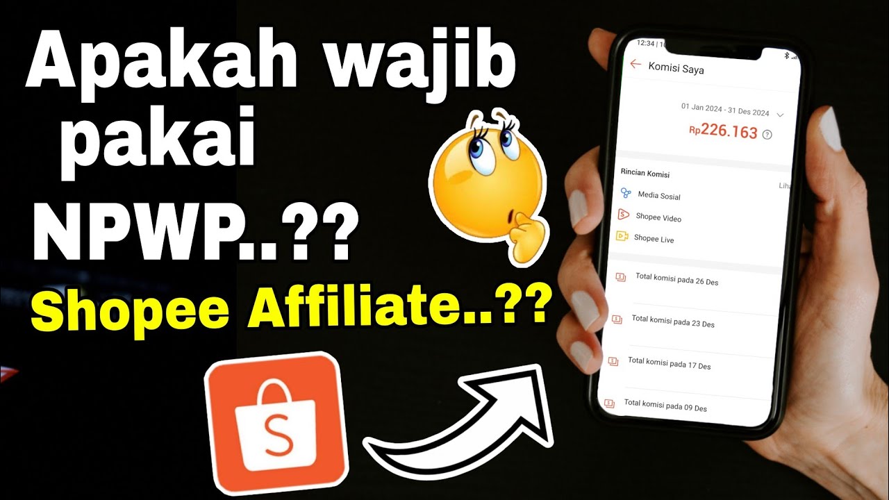 Apakah shopee affiliate wajib pakai NPWP..? simak video ini.!!