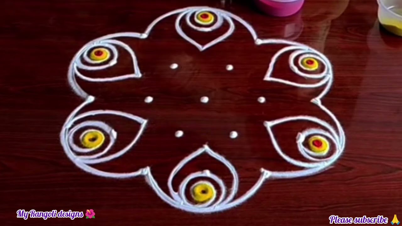 🌺🪔simple and Rangoli designs 5*3dots simple kolam amazing rangoli festival beautiful designs 🌺🪔 