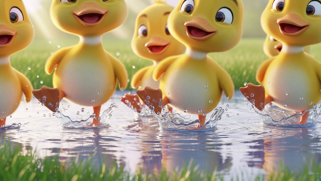 Танцующие утята в луже 🦆💦🎵 | Мультфильм для детей и весёлые приключения