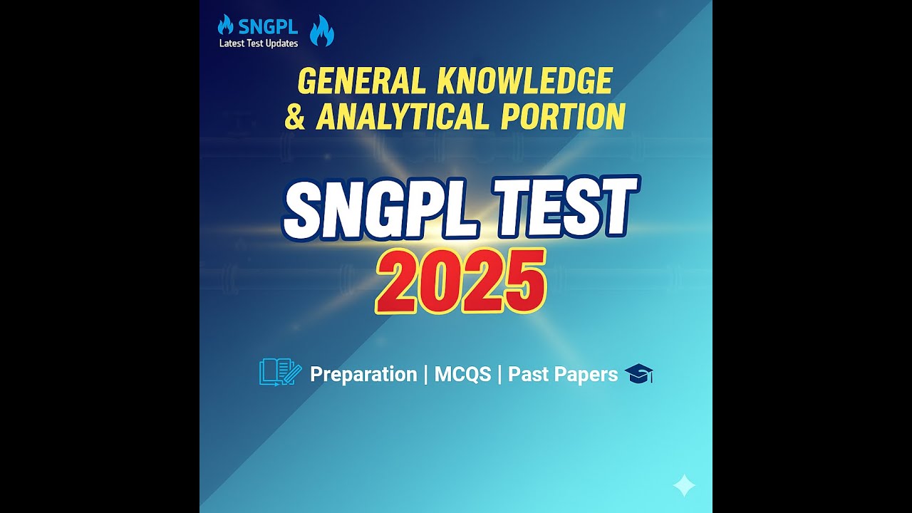 SNGPL General Knowledge MCQs Test 2025 || OTS General Knowledge Past Paper MCQs II SNGPL test 2025
