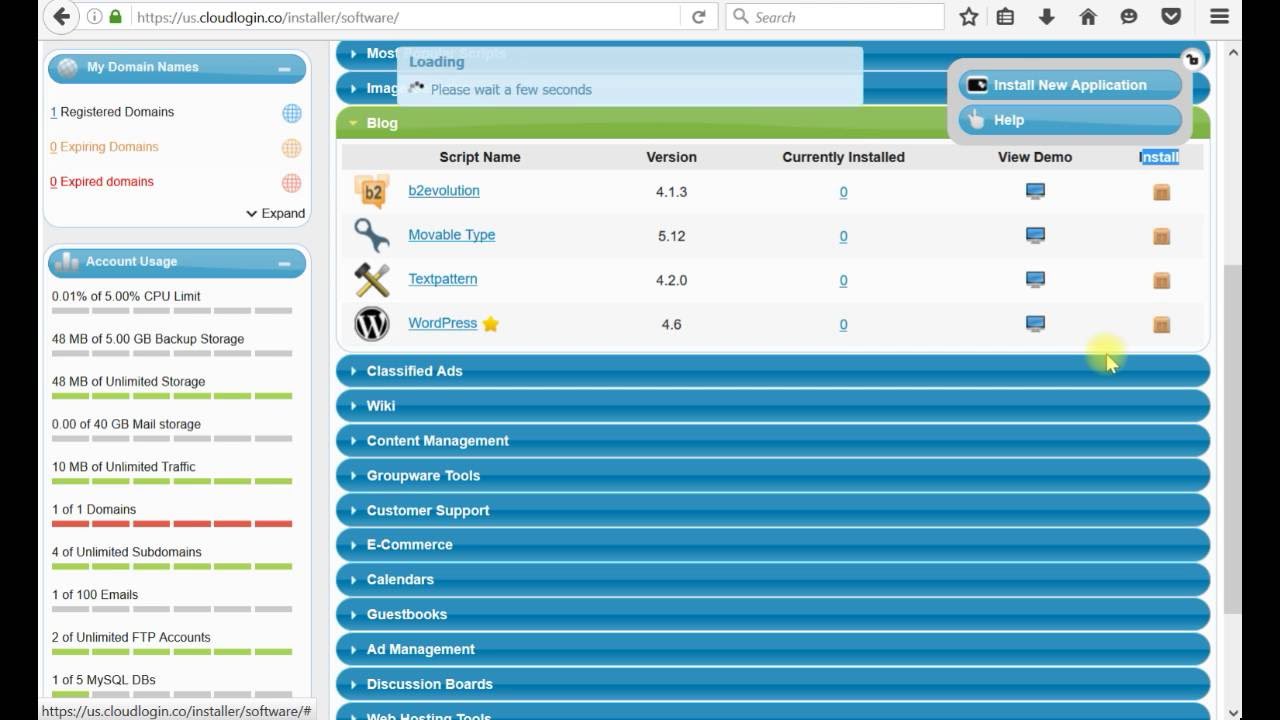 8. Wordpress blog installation 1 click HAVEFUTURE.BIZ