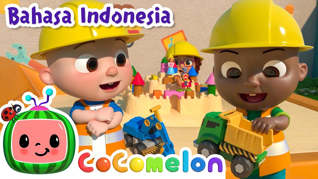 🏗️Lagu Kendaraan Konstruksi🛻 | CoComelon Bahasa Indonesia - Lagu Anak Anak | Nursery Rhymes