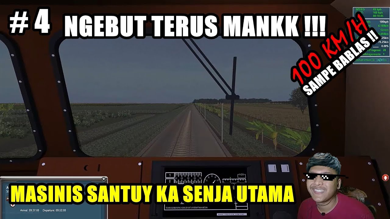 NGEBUT TERUS MANKK !!! MASINIS SANTUY KA SENJA UTAMA TRAINZ SIMULATOR 2012 INDONESIA
