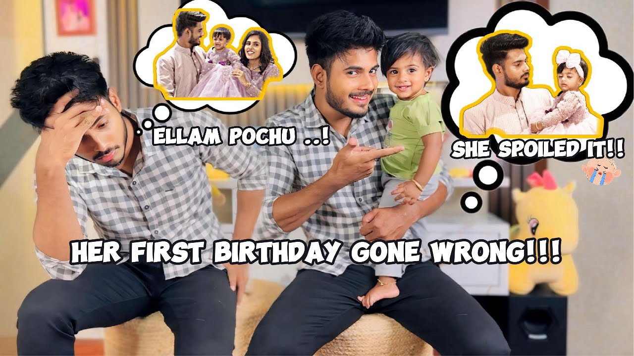 FREYA'S FIRST BIRTHDAY😍🔥 SOTHAPPITTA😔 ELLAM POCHU😥#firstbirthday #birthdaycelebration