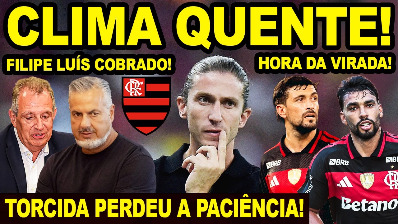 ACABOU A PACIÊNCIA! TORCIDA DO FLAMENGO PRESSIONA FILIPE LUÍS! CLIMA PESADO APÓS DERROTA NA FINAL!