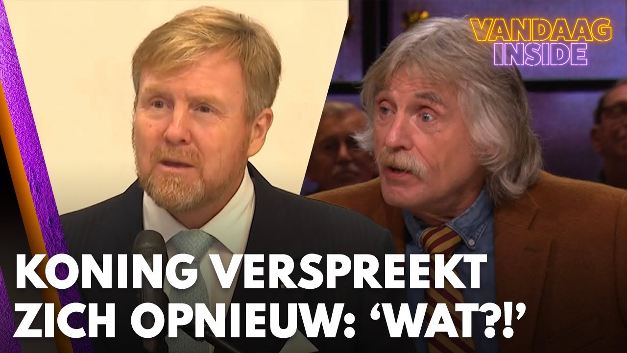 Vandaag Inside-tafel ziet Koning Willem-Alexander zich opnieuw verspreken: 'Wat zegt hij nou?!'