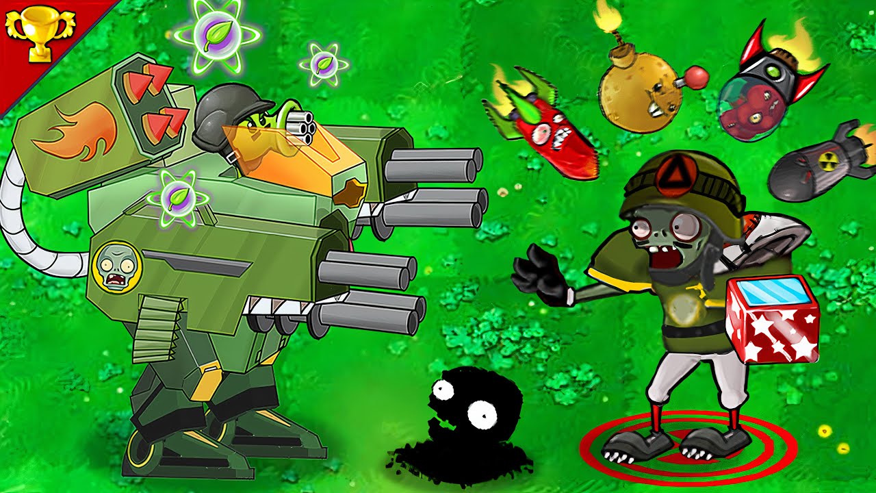 Plant vs Zombies : Mecha Gatling Pea Use Plant Food