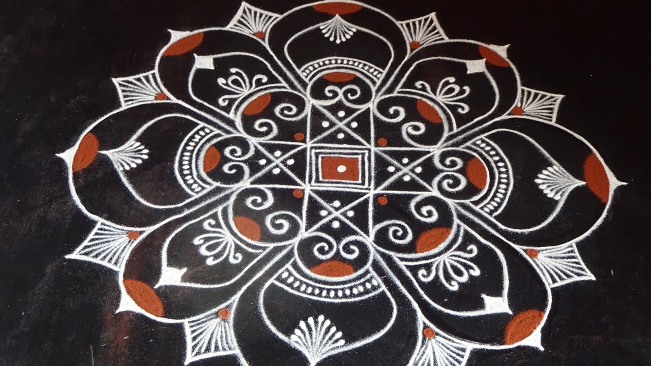 Puratasi Maadha Kolam / Simple Rangoli Design / Classic Rangoli