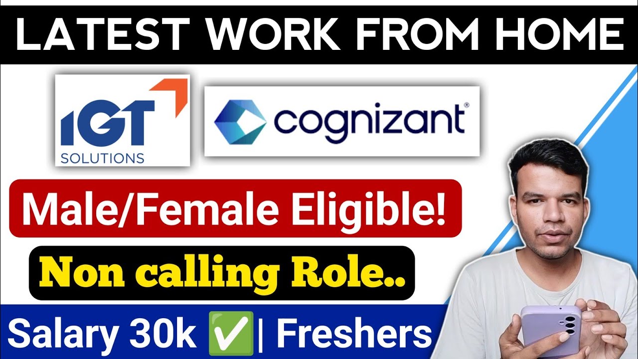 Cognizant Work From Home Jobs 2025 | Online Jobs At Home | IGT SOLUTIONS Gurgaon | WORK FROM HOME