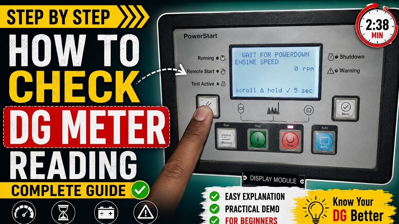 How to check DG meter reading.. ||@Electrical19 ||