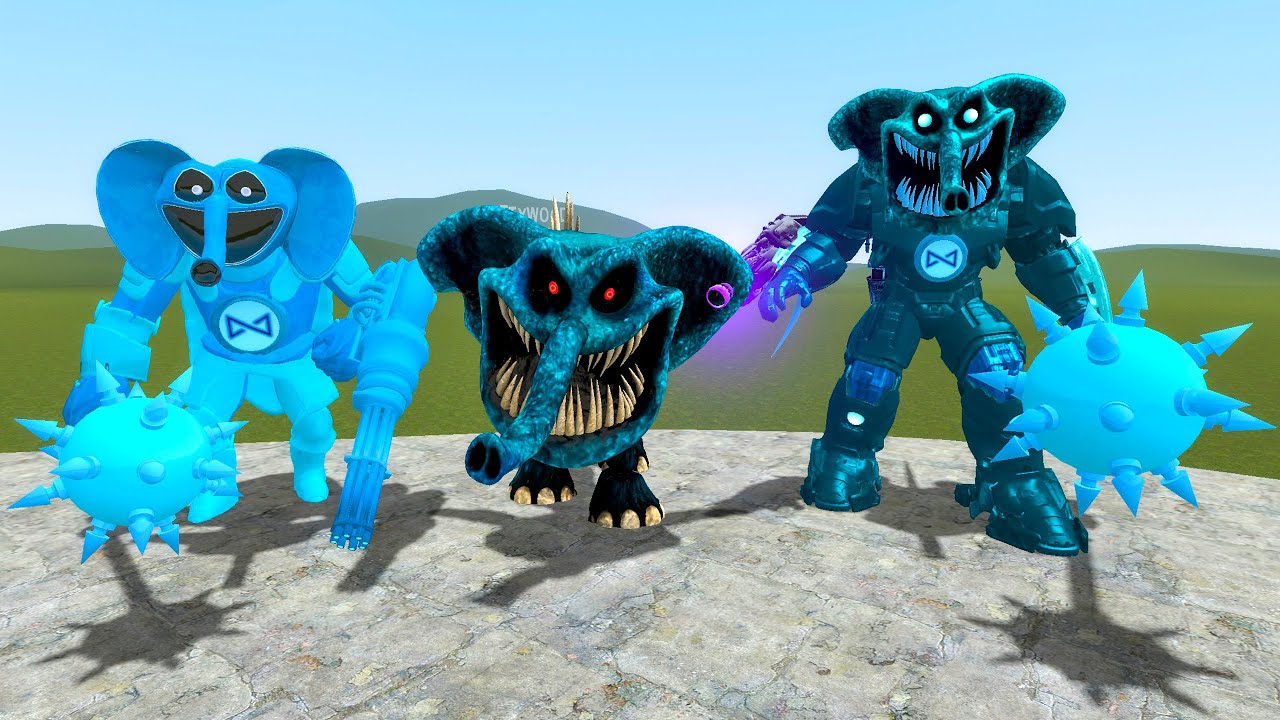 Evolution of new Mecha Titan Bubba, Nightmare Elephant, smiling critters in Garry's Mod!
