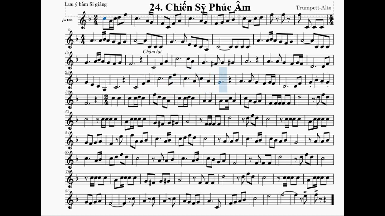 Chiến Sỹ Phúc Âm - Kèn Trumpet (Đọc nhạc)