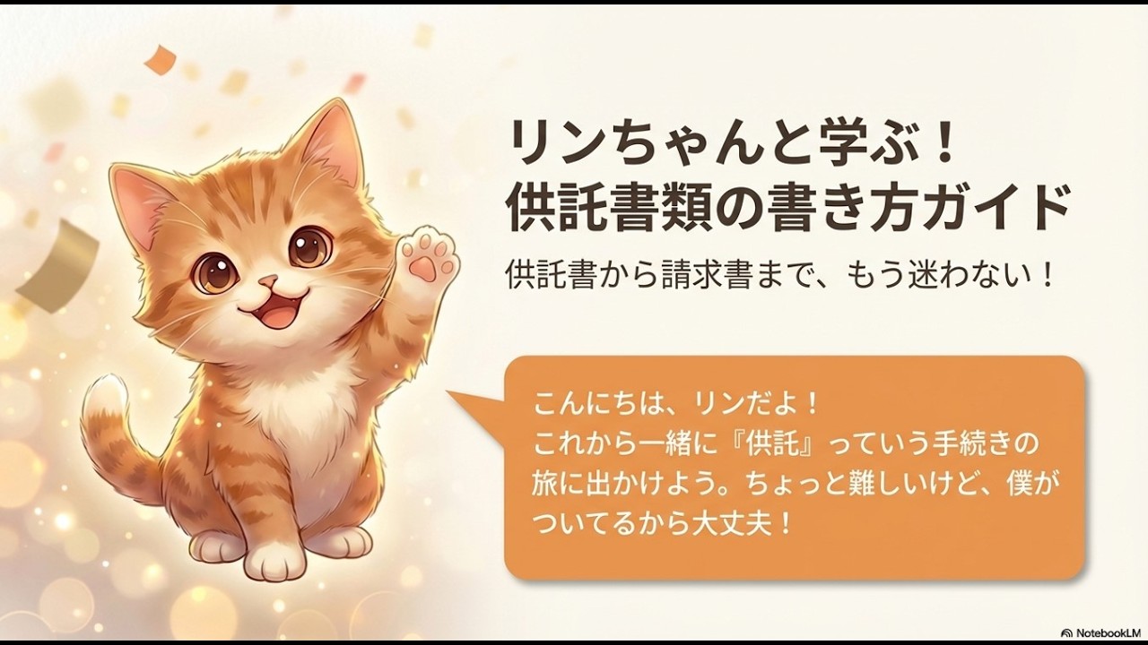 リンちゃんと学ぶ！供託シリーズ4/4「供託書類の書き方ガイド」