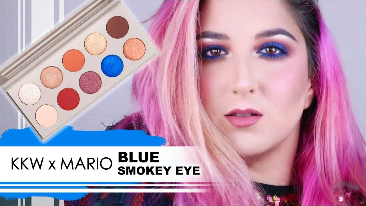 BLUE SMOKEY EYE | KKW x MARIO PALETTE | STYLEbyNAHRIN