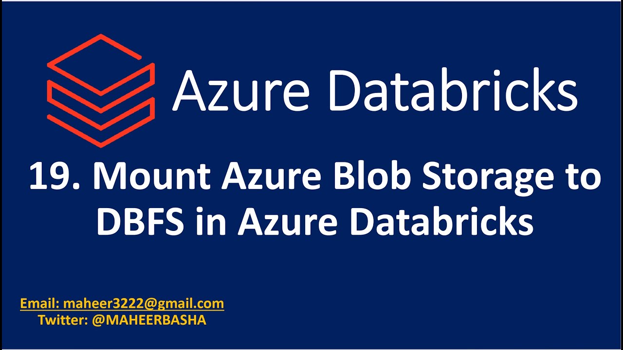 19. Подключите хранилище BLOB-объектов Azure к DBFS в Azure Databricks