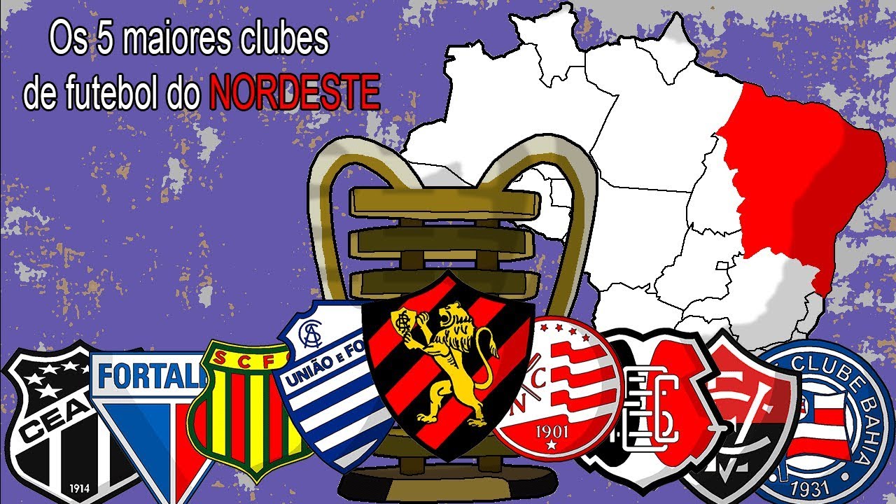 Os 5 maiores clubes de futebol do nordeste