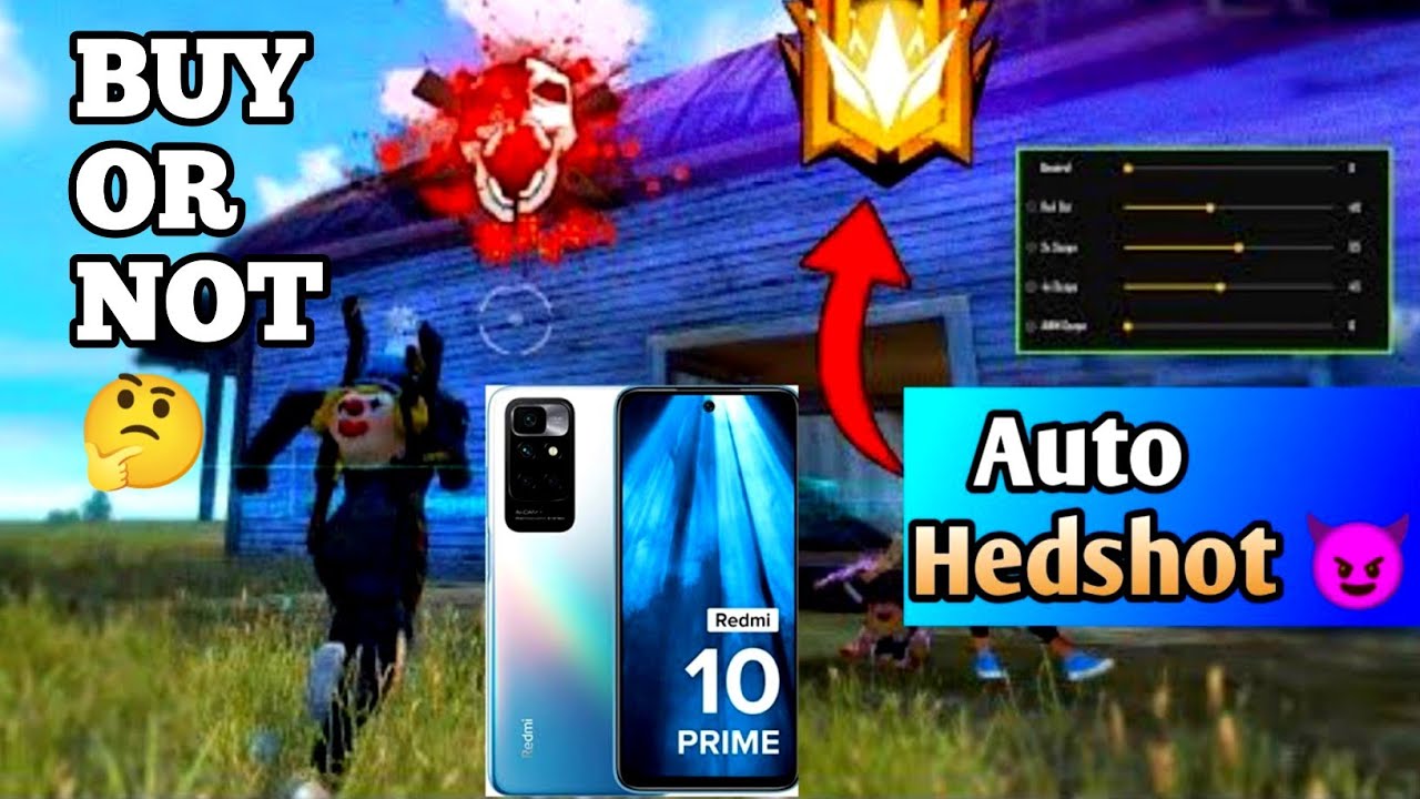 Xiaomi Redmi 10 Prime Free Fire Test  With ( Live Proof ) 👈 settings +Sensitivity Test #freefire #AJ