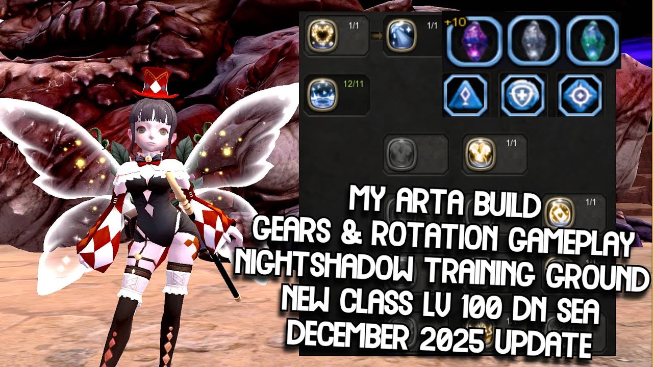 Arta Build & Gameplay Nightshadow Training Grounds Combo Rotation New Class Lv 100 DN SEA