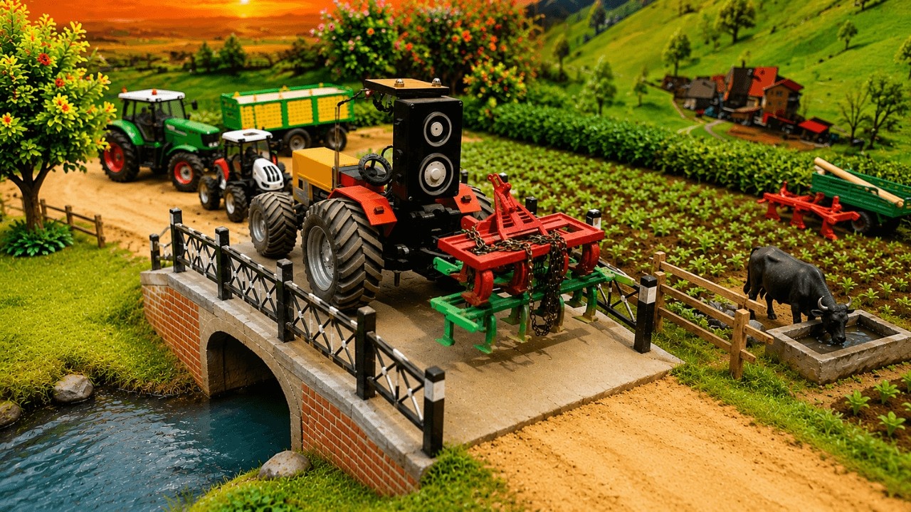 RC Tractor Working in the Fields | RC Tractor King Fun Farming & Mini Construction Science Project