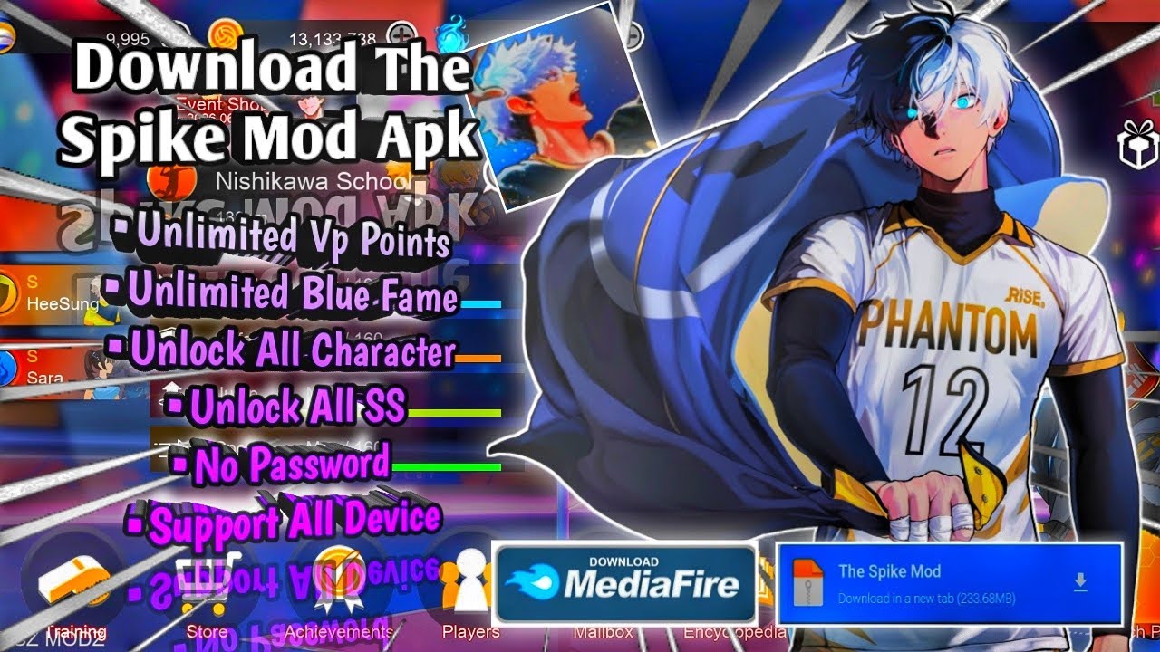 Download The Spike Volleyball Mod Apk -Mediafire-No Password - (Unlimited Vp Points,All Character