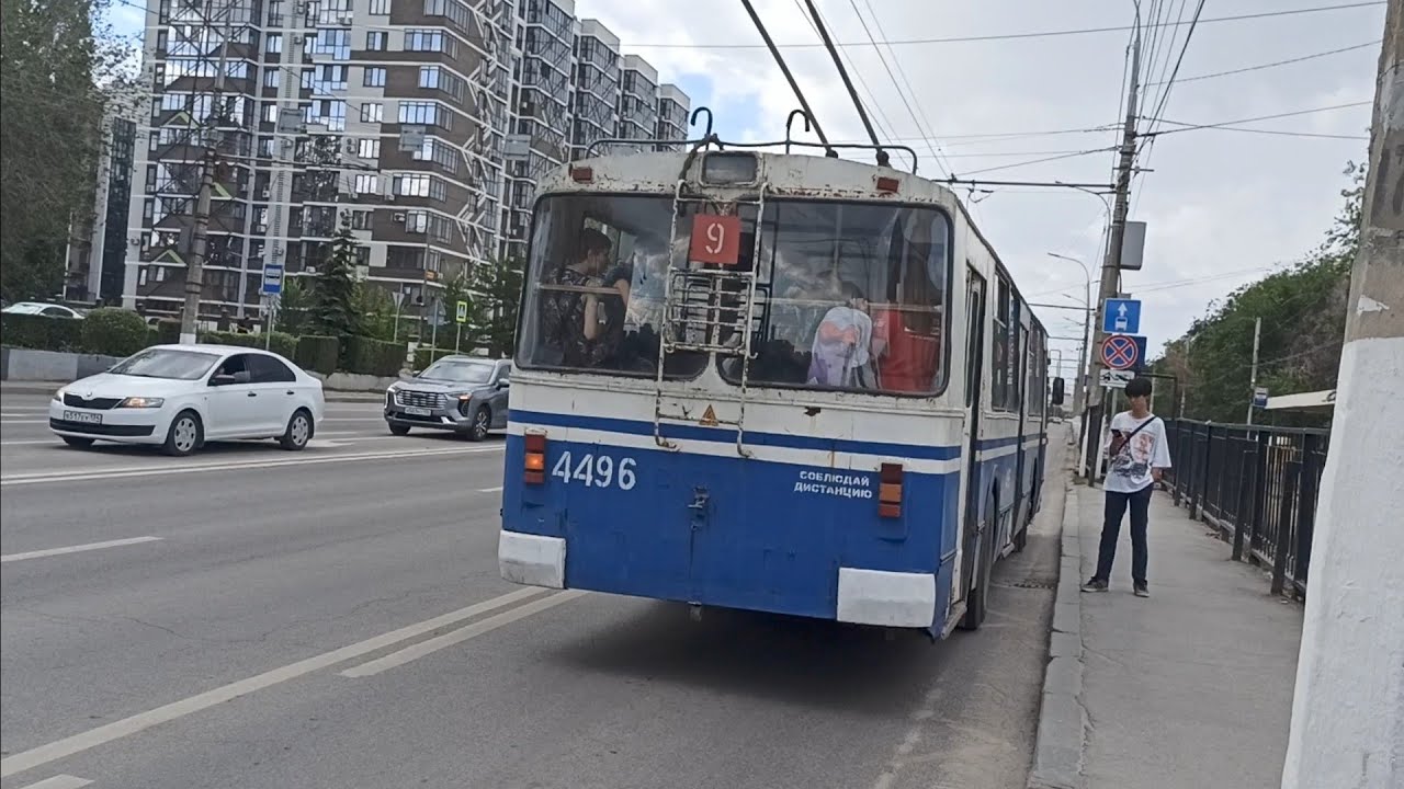 Троллейбус ЗиУ-682 В00 | Бортовой Номер 4496 | на Маршруте 9 | г. Волгоград