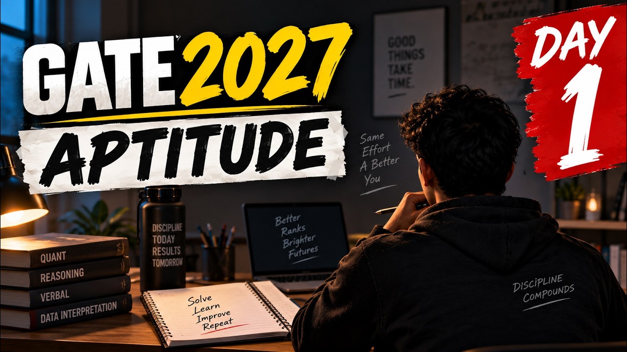 GATE Aptitude 2026, набор 1 | 10 вопросов с решениями | Подготовка к GATE 2027 [День 1]