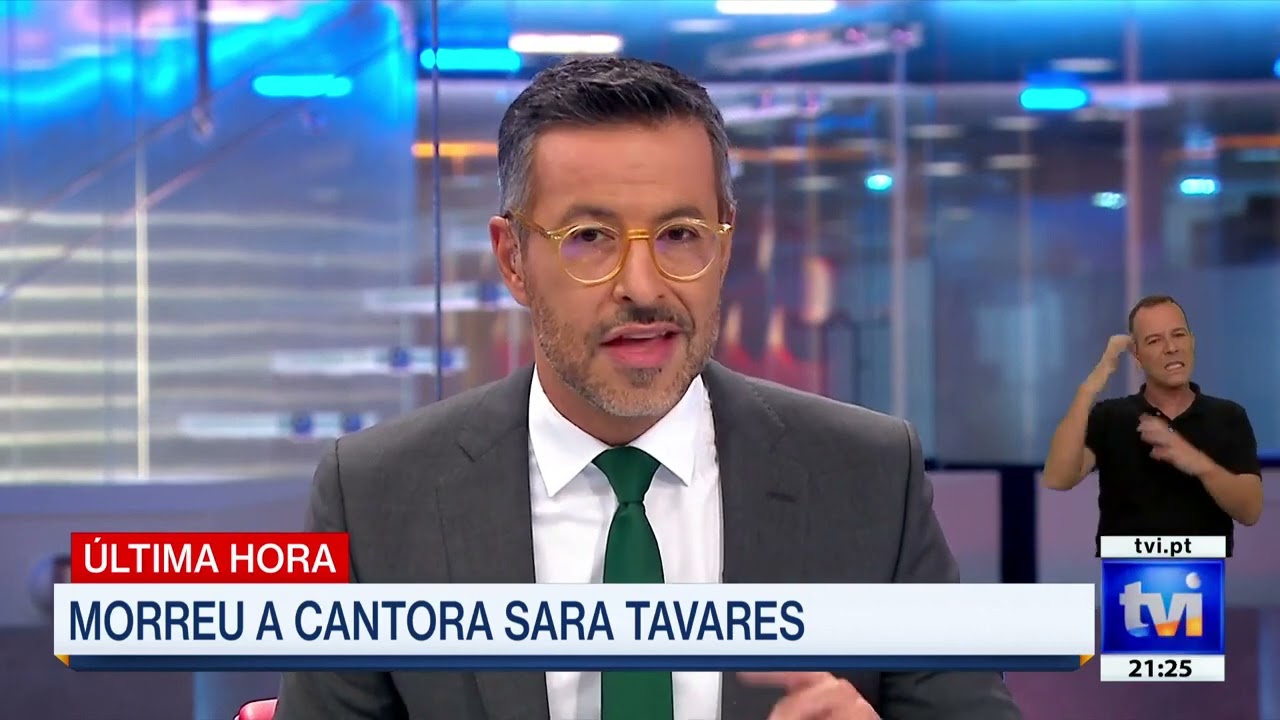 Morreu Sara Tavares - Jornal Nacional TVI