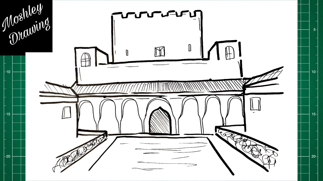 How to Draw The Alhambra Palace