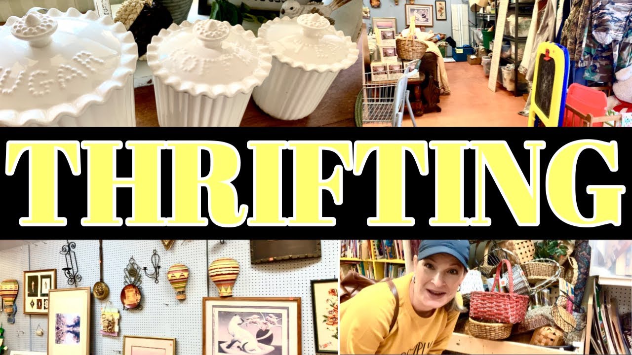 Look what I found! ANOTHER FUN DAY OUT THRIFTING + a HAUL * incredible VINTAGE CANISTER SET