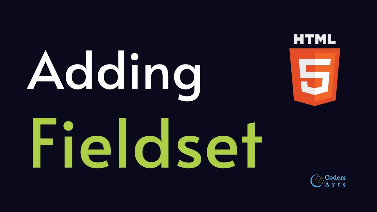 20. Adding Fieldset to a Form | HTML Tutorial for Beginners
