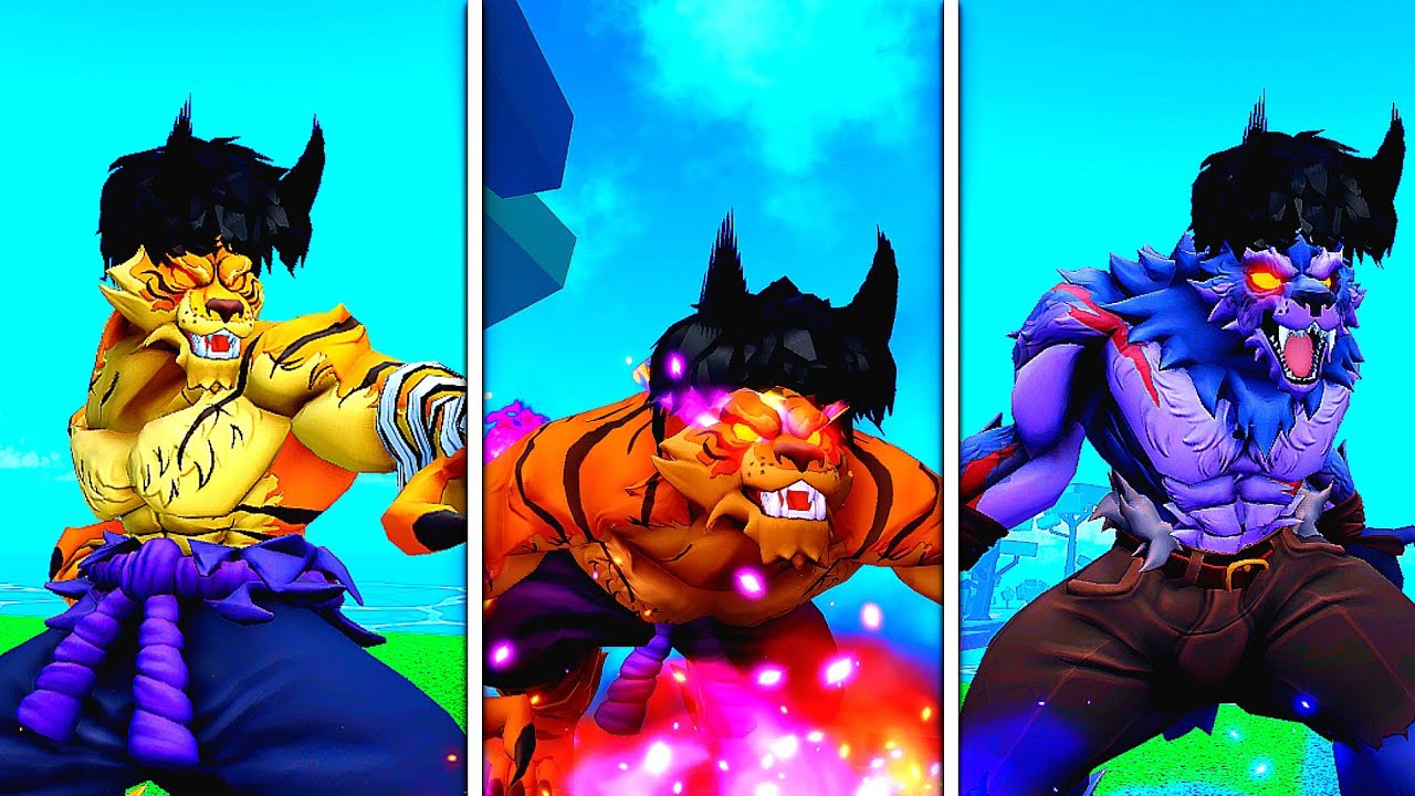 Testei TODAS Formas da Tiger no Blox Fruits!