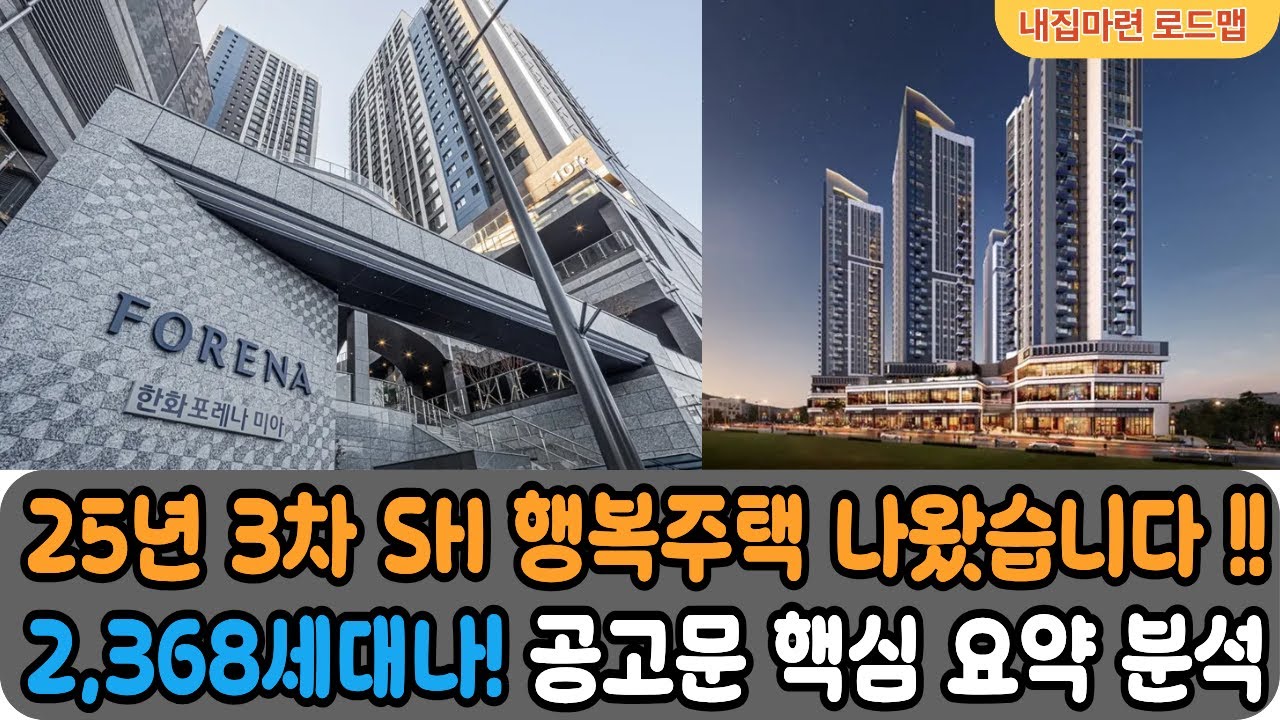 [SH] 2026년 입주하는 행복주택 3차 모집공고 완벽 가이드 | 무려 2,000세대가 넘습니다! 영상 끝까지 확인하세요!