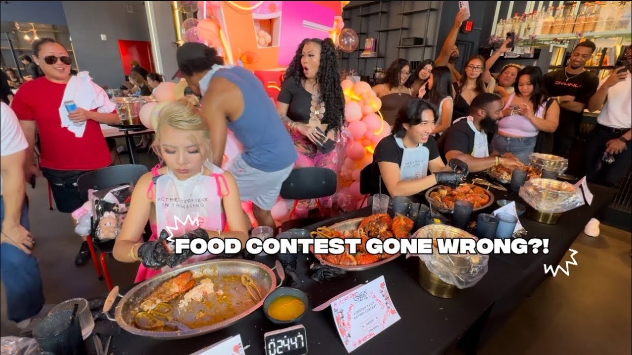 FOOD EATING CONTEST GONE WRONG?! 😭😭😭 30 Lobster Eating Contest at Chasin Tails 