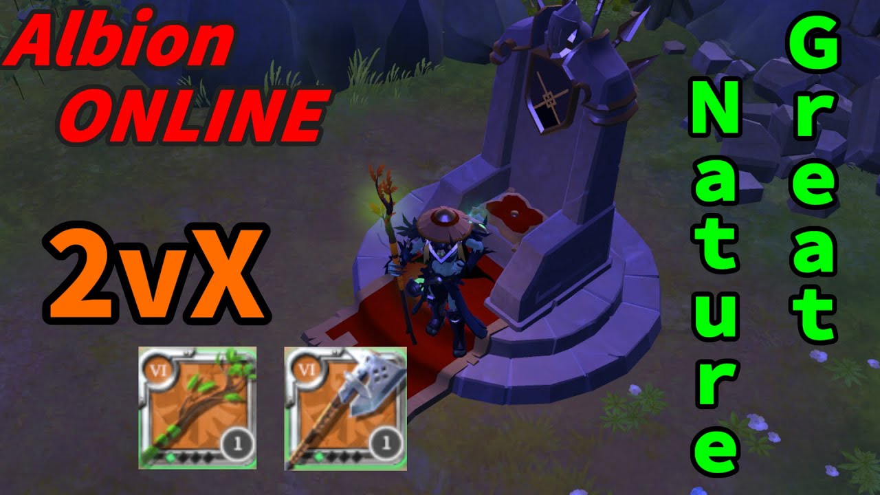 【AlbionOnline】人数差を覆す！圧倒的2vX　大斧×偉大自然