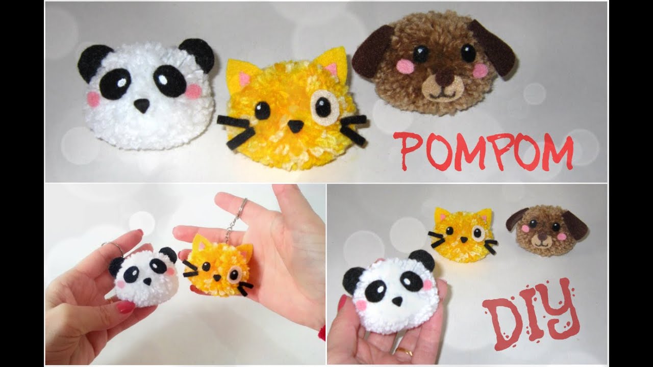 Como fazer Bichinhos de Pompom - DIY Pom Pom Animals