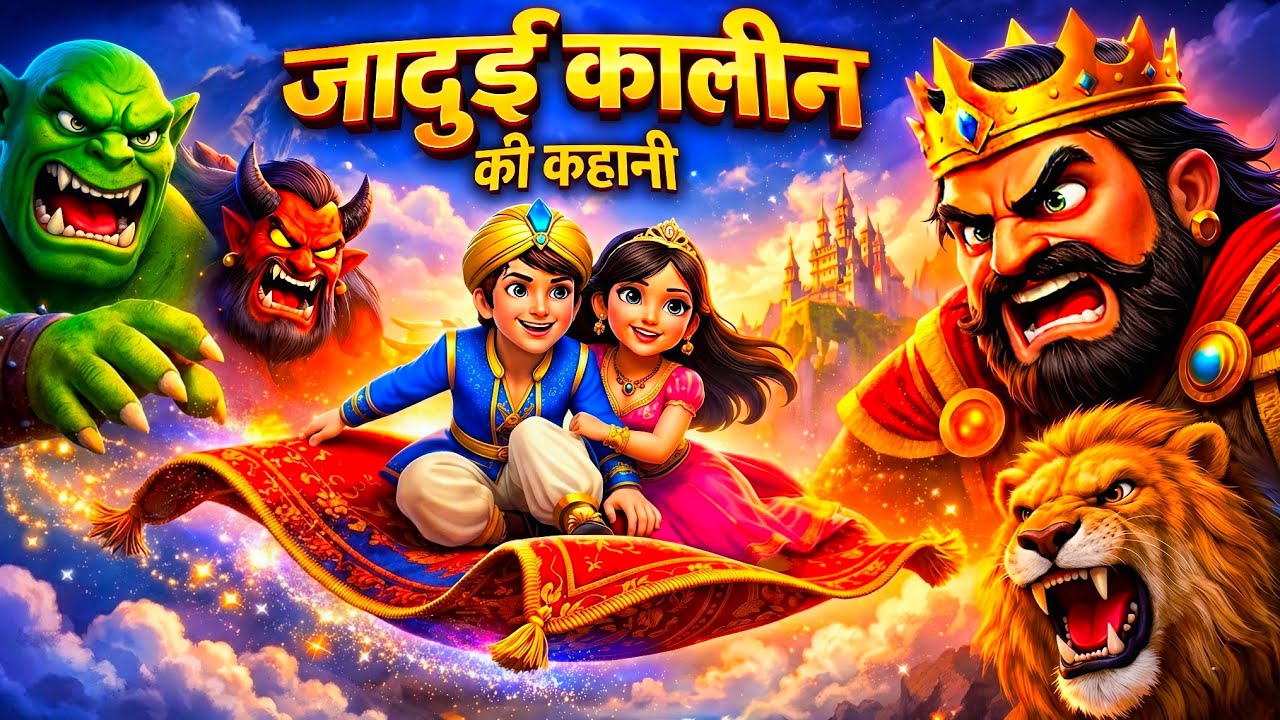 जादूई कालीन | Jadui Kalin Ki kahani, The Magic carpet |Story in Hindi @Chitrakatha_Kids_Nursery 