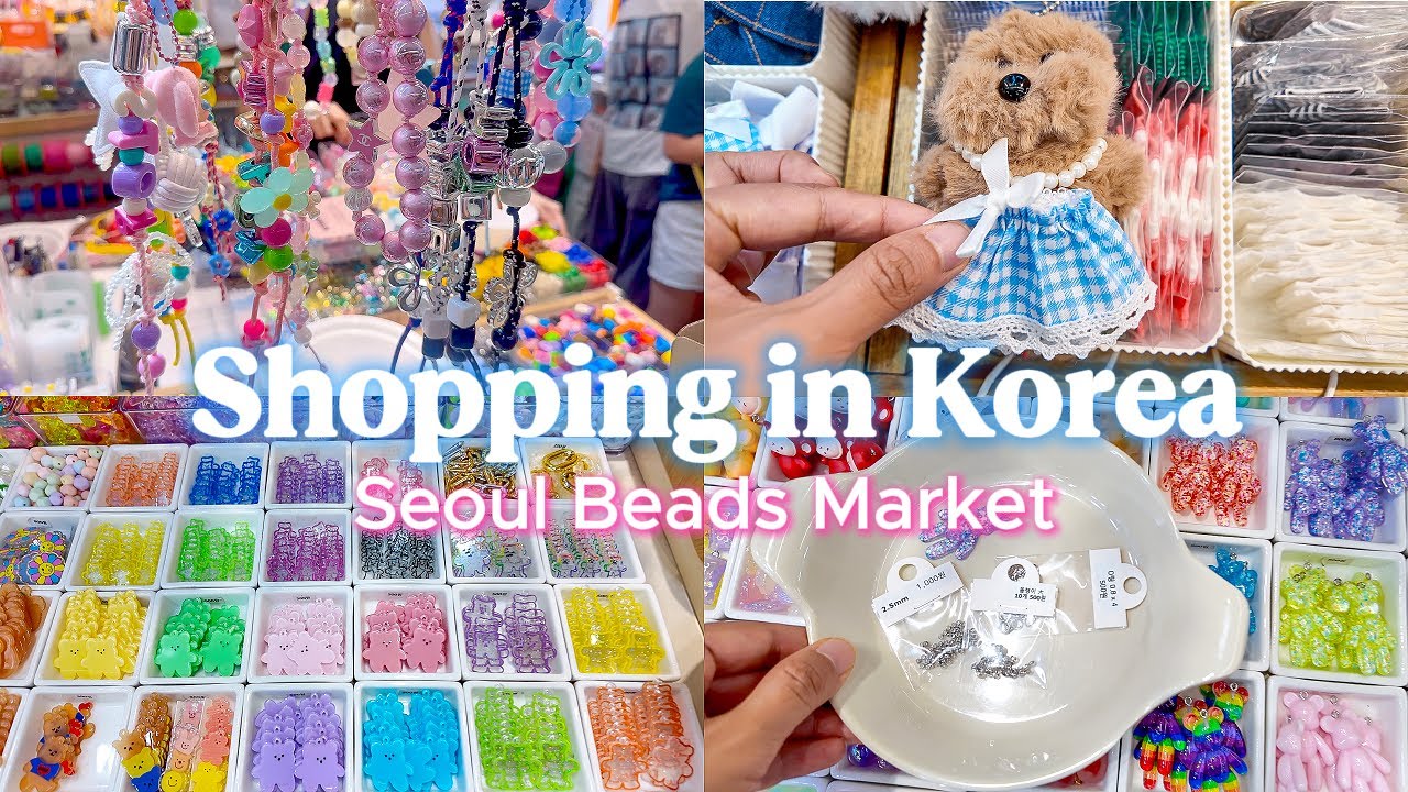 Seoul beads market 🎀making accessories & keyring🇰🇷 shopping in Korea vlog