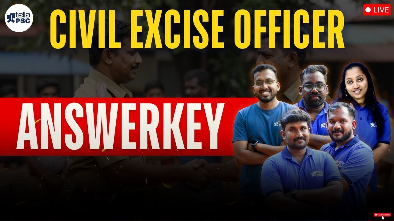 Women Civil Excise Officer  Answer key Today Exam Live | Tella PSC
