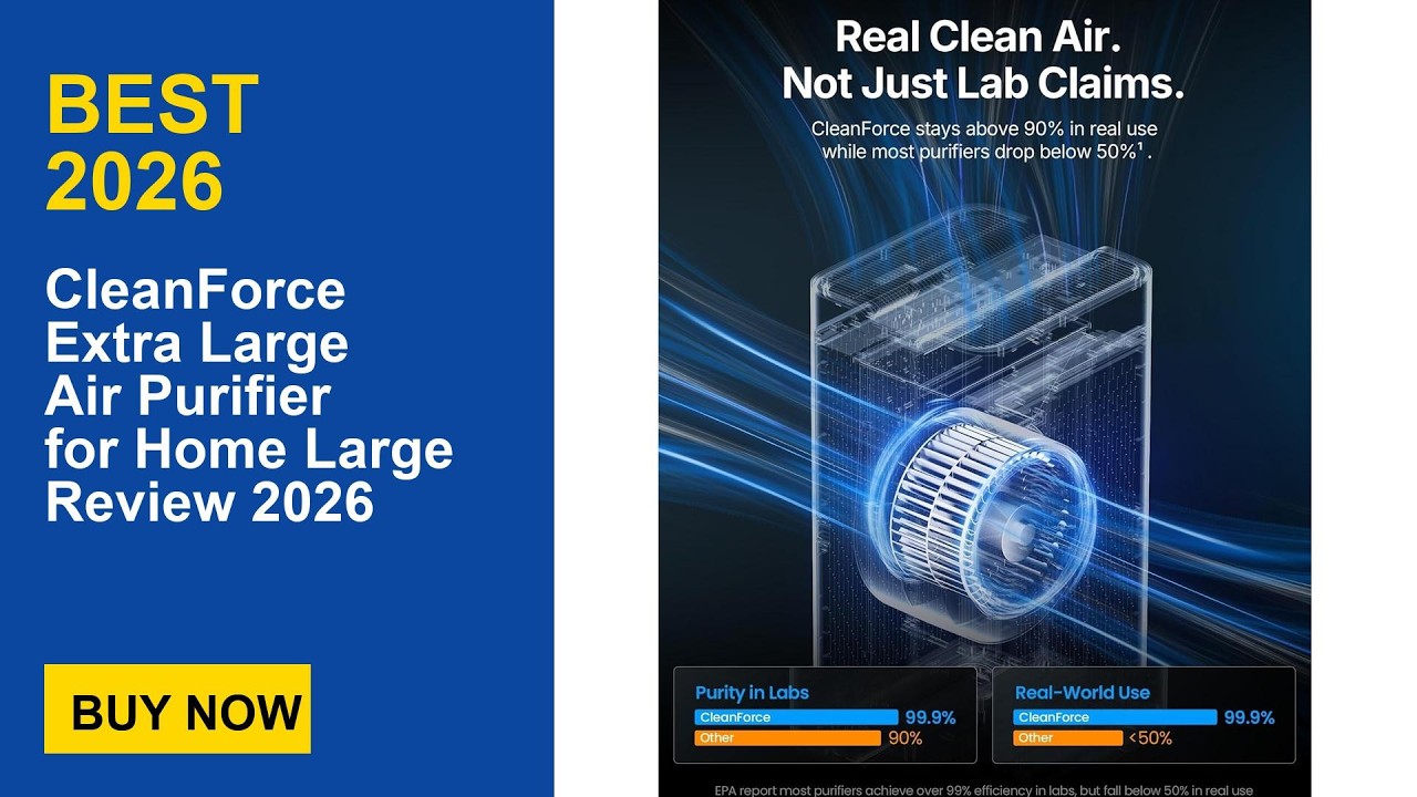 CleanForce Extra Large Air Purifier for Home Large Review 2026