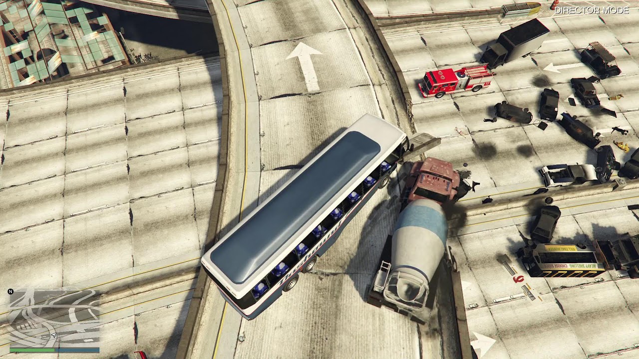 INSANE GTA 5 GLITCH – NPCS DRIVE OFF OVERPASS & EXPLODE! 🤯CAR GO BOOM CRASH TEST CAR GUN MODE
