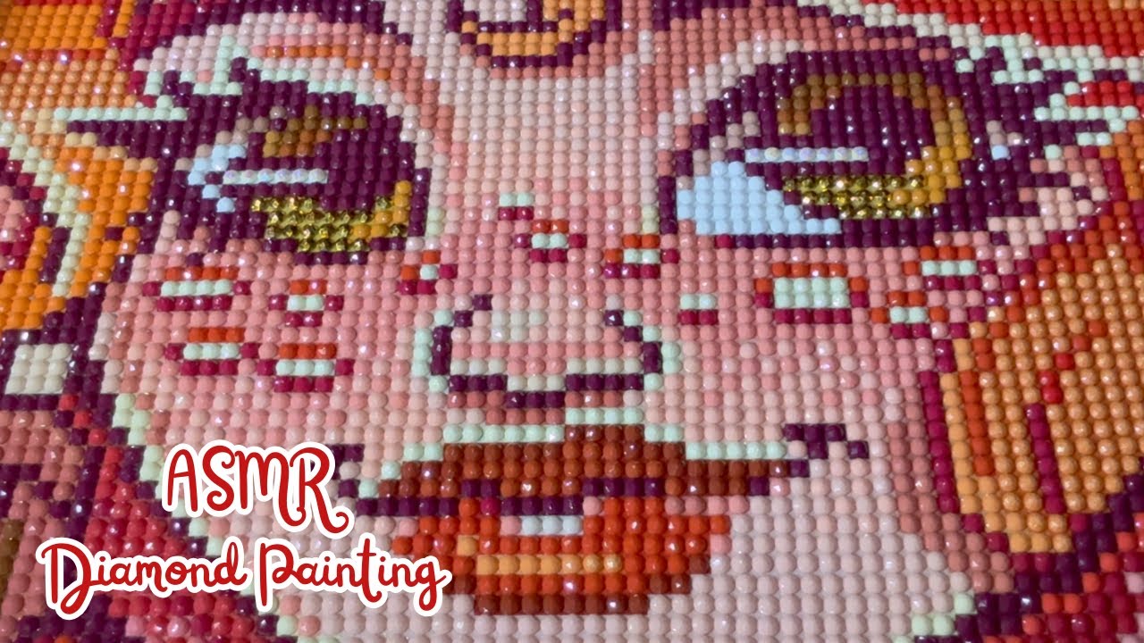 Super Satisfying and Relaxing ASMR Diamond Painting | No talking | Real Time
