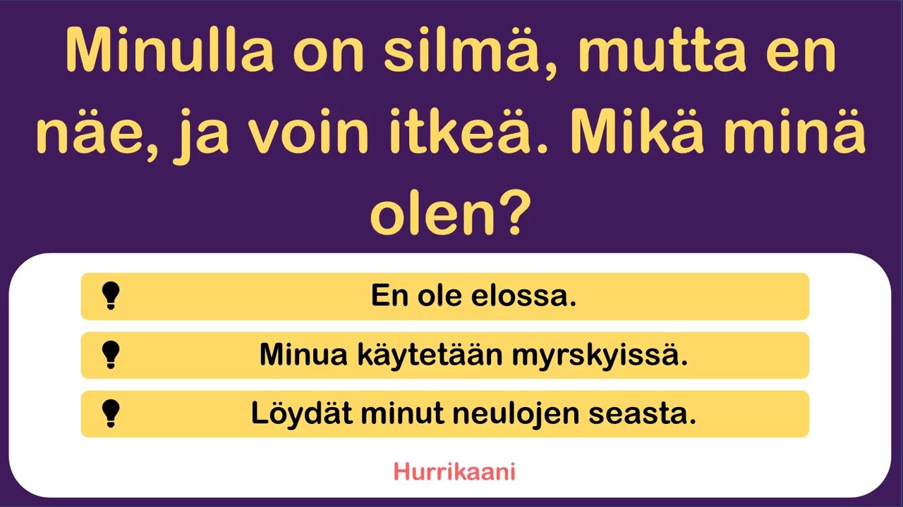 10 Aivonystyröitä Kutkuttavaa Arvoitusta 🧠 Mukana Hauskoja Fun Facts -faktoja