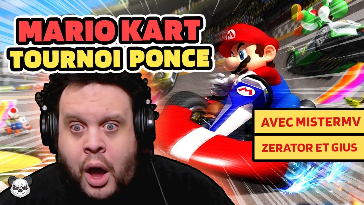 MARIO KART 8: Tournoi de PONCE avec mistermv ZeratoR et Gius!