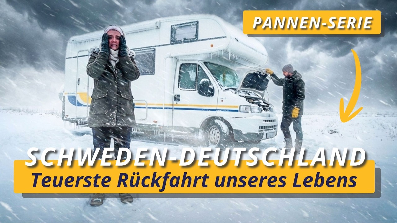 Pleiten, Pech & Pannen: Rückfahrt im Schneesturm